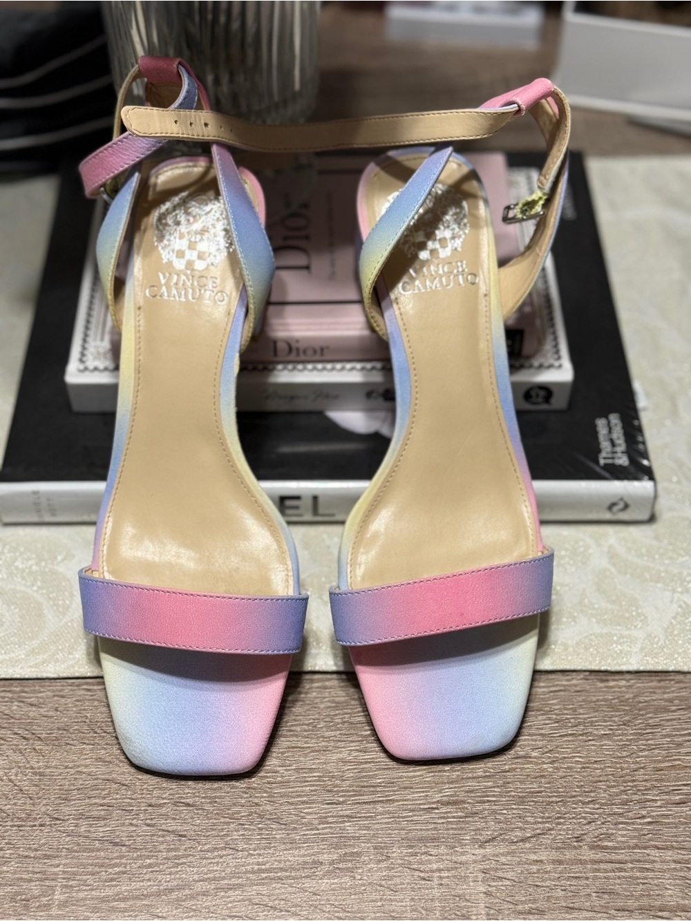Vince Camuto Pastel Ombre Ankle-Strap Heels - Pink/Blue